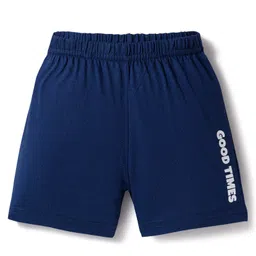 Babyhug 100% Cotton Knit Sleeveless Sando & Shorts Set with Bear Print - Red & Navy Blue image 4