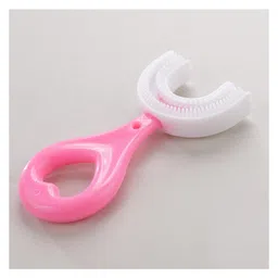 Kritiu Soft Sillicone U-Shaped Toothbrush Pack Of 2 - Pink & Blue image 5