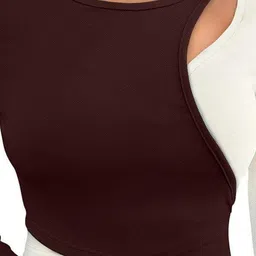 S.K.C Solid Round Neck Crop Top image 5