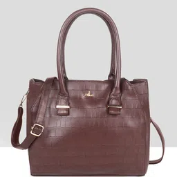 yelloe Women Textured Structured Leather Shoulder Bag image 2