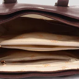 yelloe Women Textured Structured Leather Shoulder Bag image 5