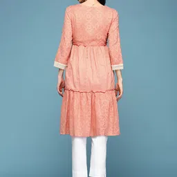 showoff SHOWOFFWomen Self Design Knee Length A-Line Midi Dress image 5