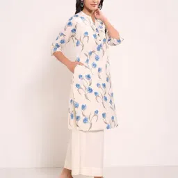 Rangmanch By Pantaloons White Regular Fit Printed Kurta image 3