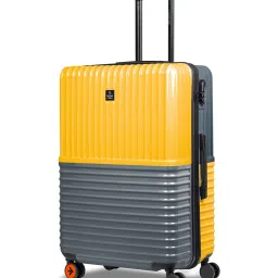 Nasher Miles Istanbul Hard-Sided ABS and PC Check-in Yellow and Grey 75cm Trolley Bag image 1