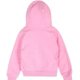 U.S. Polo Assn. Kids Light Pink Printed Full Sleeves Hoodie image 2