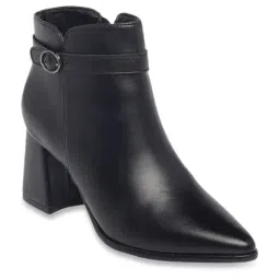 Monrow Women's Black Casual Booties image 3