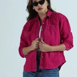 showoffff Showoff Pink Regular Fit Jacket image 1