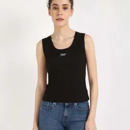 Tommy Hilfiger Black Cotton Slim Fit Top-picture-45