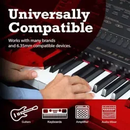 FEDUS Mono to Mono Guitaar Jack Cable Black 3 m for Mixer, Microphone, Electric Guitar, Amplifier, Stereo Speaker image 2