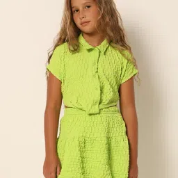 VERO MODA GIRL Green Solid Shirt-picture-42