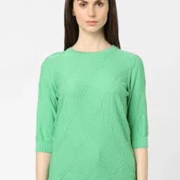 Vero Moda Green Regular Fit Sweaters image 1