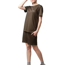 Vimal Jonney Olive Regular Fit T-Shirt With Shorts image 3