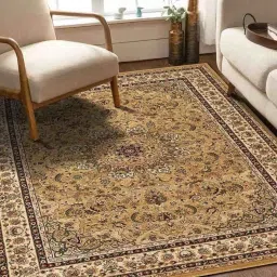 Obsessions Dark Beige Polypropylene Heat Set Traditional Carpet - Extra Large image 1