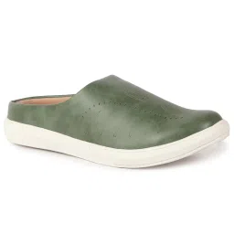 Fausto Men's Olive Green Mule Shoes image 1