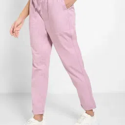 Honey by Pantaloons Mauve Shadows Casual Trousers image 3