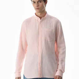 Jack & Jones Pink Regular Fit Plain Shirt image 1