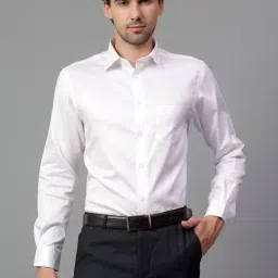 Cantabil White Cotton Regular Fit Shirt-picture-28