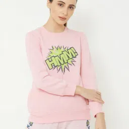 Sweet Dreams Rose Pink Graphic Print Winterwear Sweatshirt-picture-33