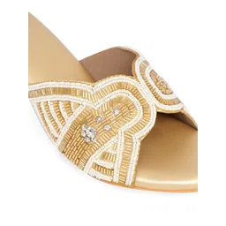 NR By Nidhi Rathi Embellished Party Block Sandals image 2