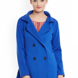 Belle Fille Royal Blue Regular Fit Coat-image-72