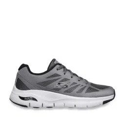 Skechers Men's ARCH FIT - CHARGE BACK Charcoal Black Casual Lace Up Shoe-image-20