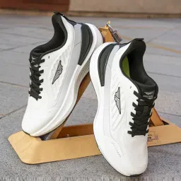 Red Tape Men's Urban Kicks White & Black Running Shoes image 1