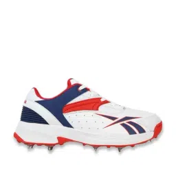 Reebok Men's White, Blue & Red Cricket Shoes image 2