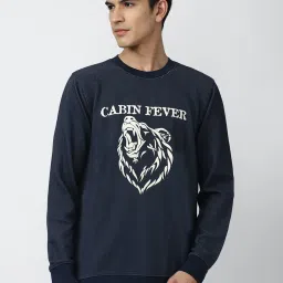 Forever 21 Navy Graphic Print Sweatshirt image 1