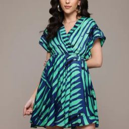 Label Ritu Kumar Teal Odile Short Dress-picture-45