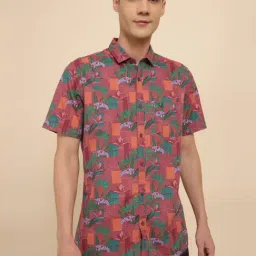 Allen Solly Jeans Lilac Cotton Regular Fit Printed Shirt-picture-17