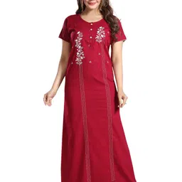TRUNDZ Embroidered Maxi Nightdress image 5
