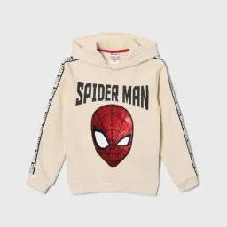 Fame Forever By Lifestyle Off White Cotton Regular Fit Embellished Hoodie-picture-23