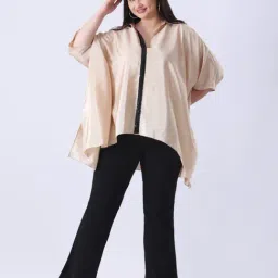 Qurvii Beige Regular Fit Kaftan image 5
