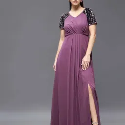 Miss Chase Purple Embellished Maxi Dress-picture-40