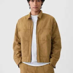 GAP Brown Regular Fit Solid Jacket image 1