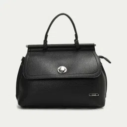 Code by Lifestyle Black Solid Handbag-picture-12