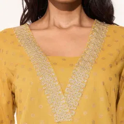 Rangmanch By Pantaloons Yellow Regular Fit Printed Kurta image 5
