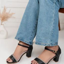 Truffle Collection Women's Black Ankle Strap Sandals-picture-32