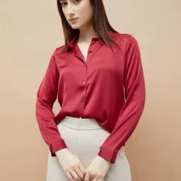 Code By Lifestyle Red Regular Fit Shirt image 1