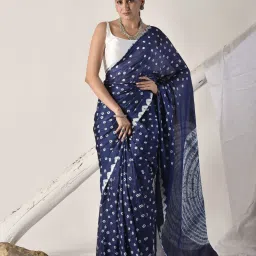 sutra attire Sutra¿Attire Blue Silk Regular Fit Saree image 1