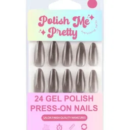 Polish Me Pretty Gel Polish Press On Nails Noir - Black Ombre - Set of 24 image 1