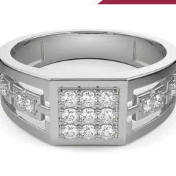 EMORI White Gold Vespa Wedding Band for Men image 1