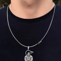 GenZcomplex Silver-Plated Contemporary Pendant image 2