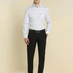 Allen Solly White Cotton Slim Fit Printed Shirt image 5