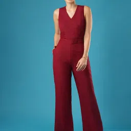 Globus Maroon Maxi Jumpsuit image 1