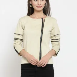 Belle Fille Beige Regular Fit Jacket image 1