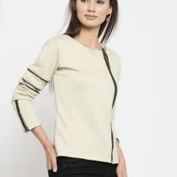 Belle Fille Beige Regular Fit Jacket image 3