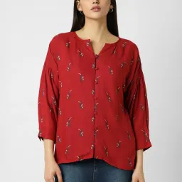 Van Heusen Red Printed Top image 1