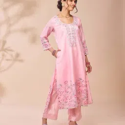 Daali Pink Regular Fit Printed Kurta image 3