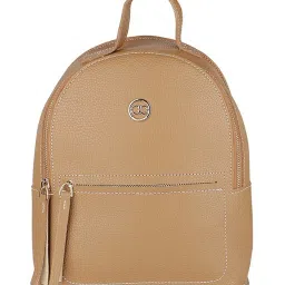 Gio Collection Tan Stitched Backpack image 1